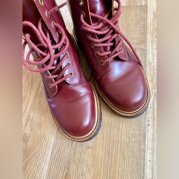 Limited Edition - Dr Marten Pascal Combat Boots Women’s Sz 8 AirWear Oxblood - Picture 13 of 13